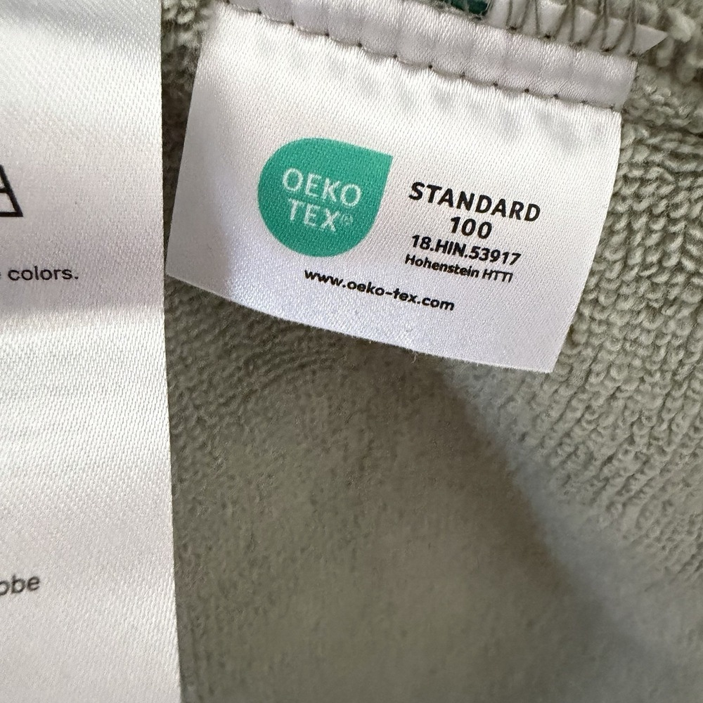 QUINCE TURKISH COTTON ROBE SAGE SIZE X-LARGE SOLD OUT ONLINE UNISEX - Picture 8 of 9